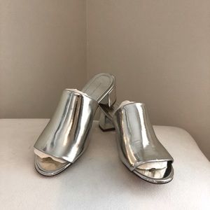 Mansur Gavriel Silver Mules